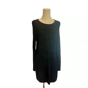 J Jill Wool Blend Black Mini Dress Knitted Small EUC